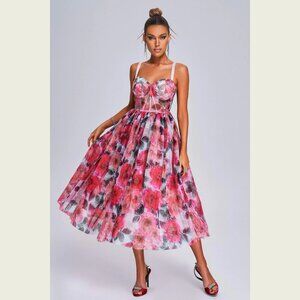 Sareza Floral Midi Dress